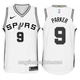 Maglia NBA San Antonio Spurs Tony Parker 9 Nike 2017-18 Bianco Swingman - Uomo